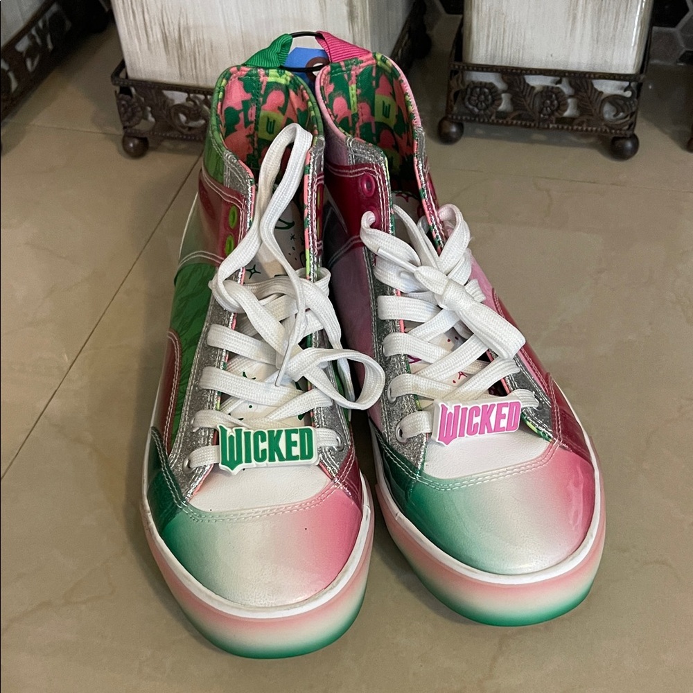 WICKED Movie Musical HIGH TOP SNEAKERS Shoes by Ground Up Women's Size 8